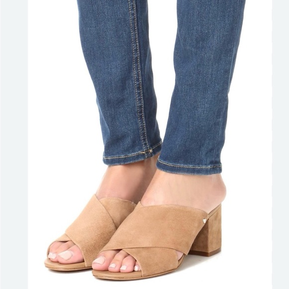 Sam Edelman Stanley tan suede Block Heel Mules Size 11 - Picture 1 of 6